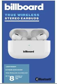 Billboard Tws Stereo Earbuds W/Charging Case