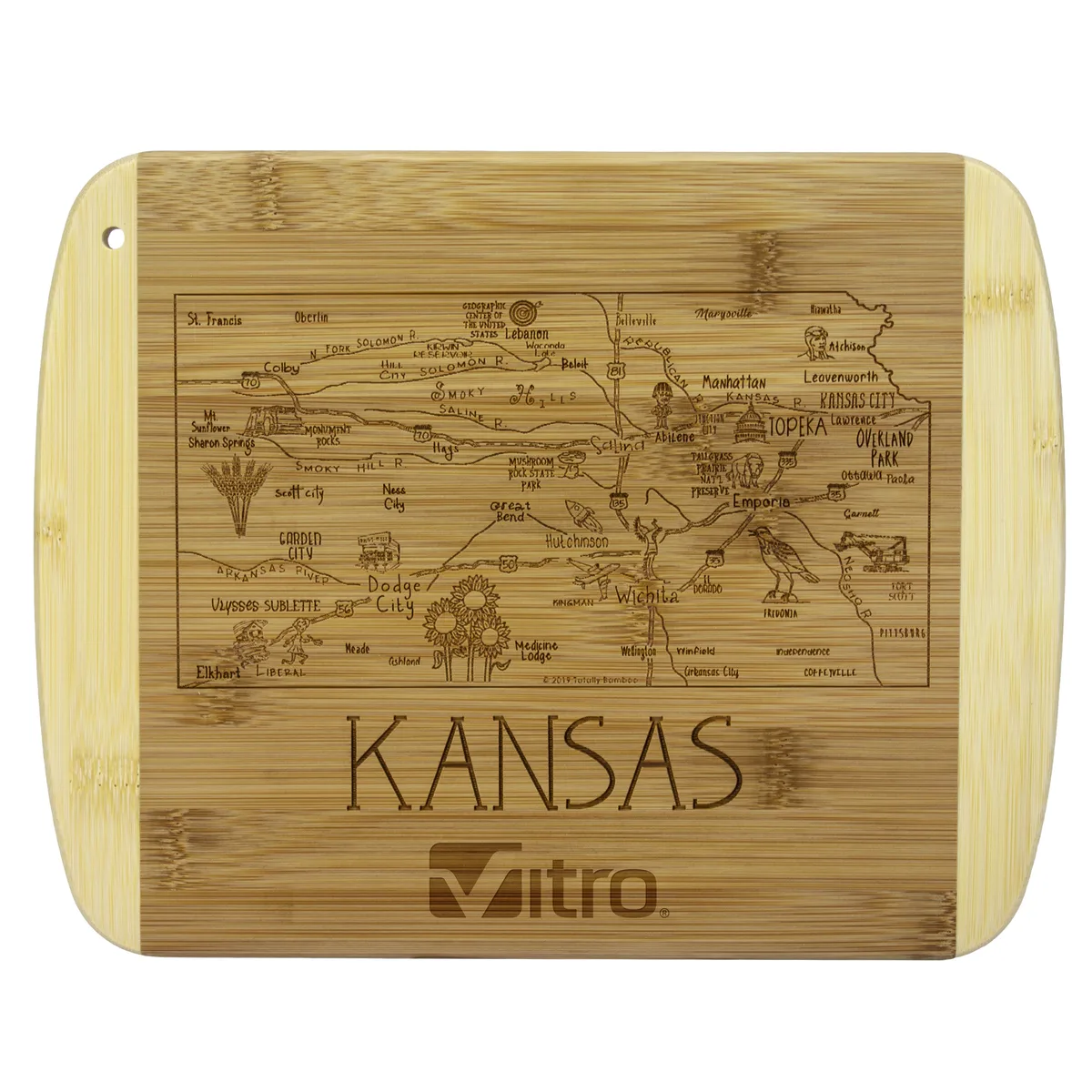 A Slice of Life Kansas Serving & Cutting Board