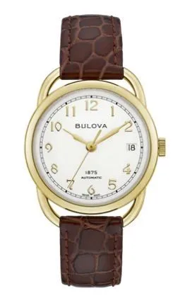 Citizen® Joseph Bulova Commodore Ladies Leather Strap Watch w/Champagne Dial