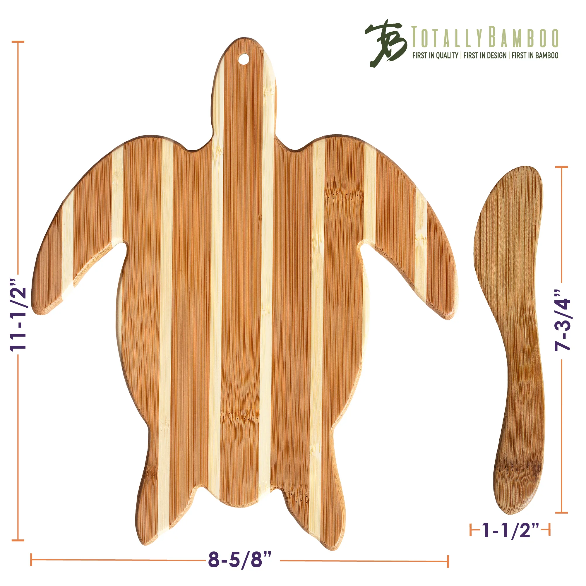 Sea Turtle Charcuterie Board with Spreader Knife Gift Set view 6