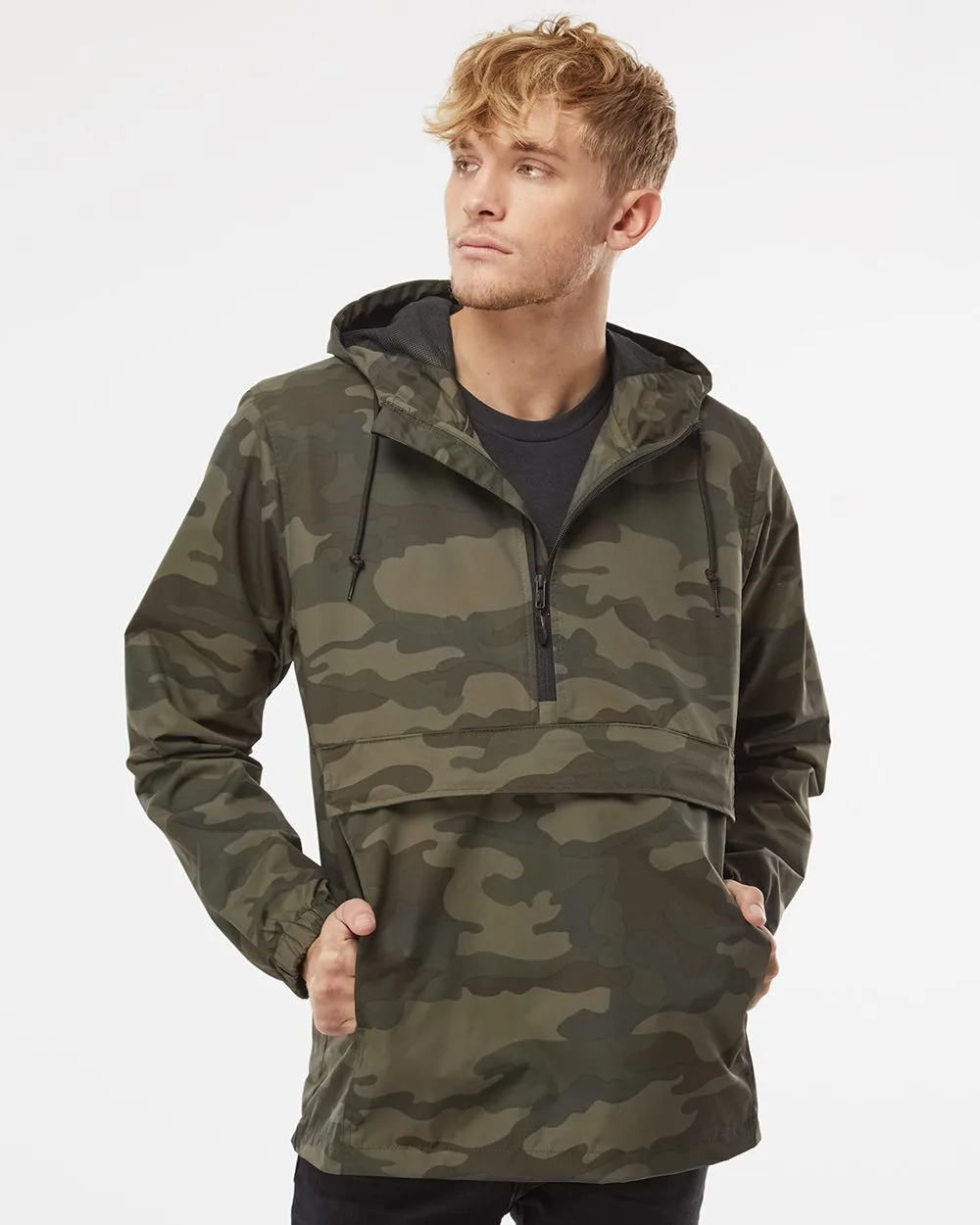 Independent Trading Co.® Men's Nylon Anorak Jacket view 2