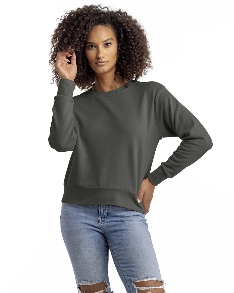 NEXT LEVEL APPAREL Ladies' Laguna Sueded Sweatshirt view 4