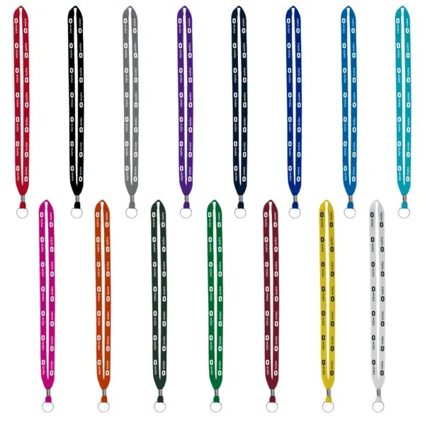 IMPORT Rush 1/2" Polyester Lanyard with Silver Crimp & Split-Ring view 2
