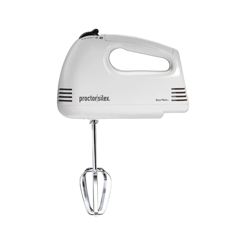 Proctor Silex Easy Mix Hand Mixer, 5 Speeds - White