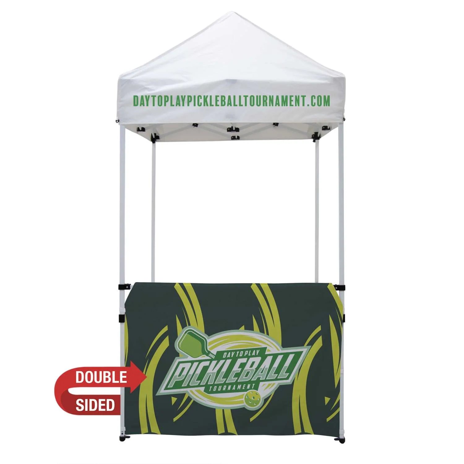 5' Economy Tent Half Wall (Dye Sublimated, Double-Sided) view 2