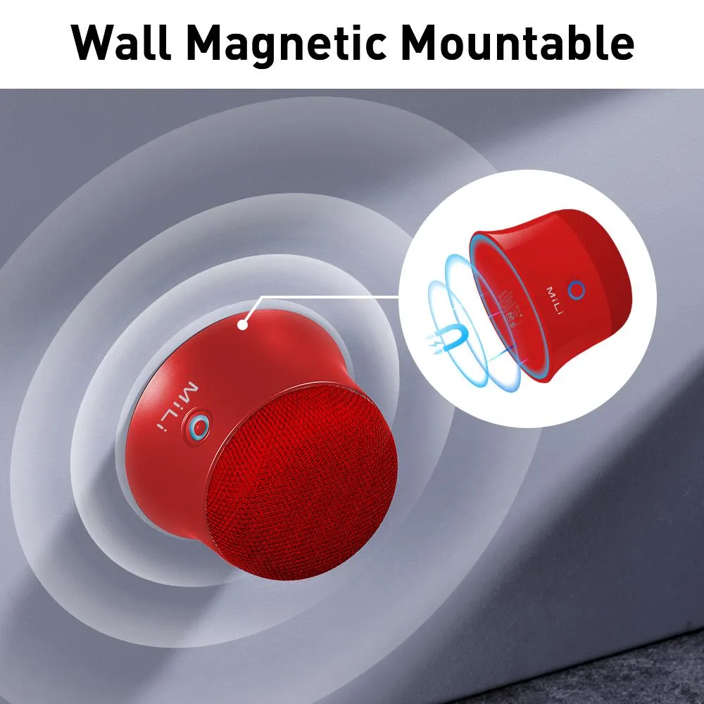 Intelligent Galaxy Mili Magnetic Steareo Bluetooth Red Speaker