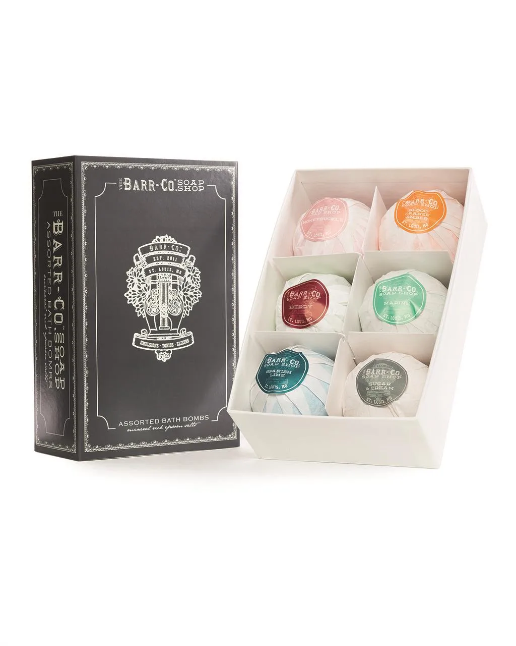 K.Hall Studio Barr-Co. 6Pc Assorted Bath Bomb Gift Set 4.3 Oz