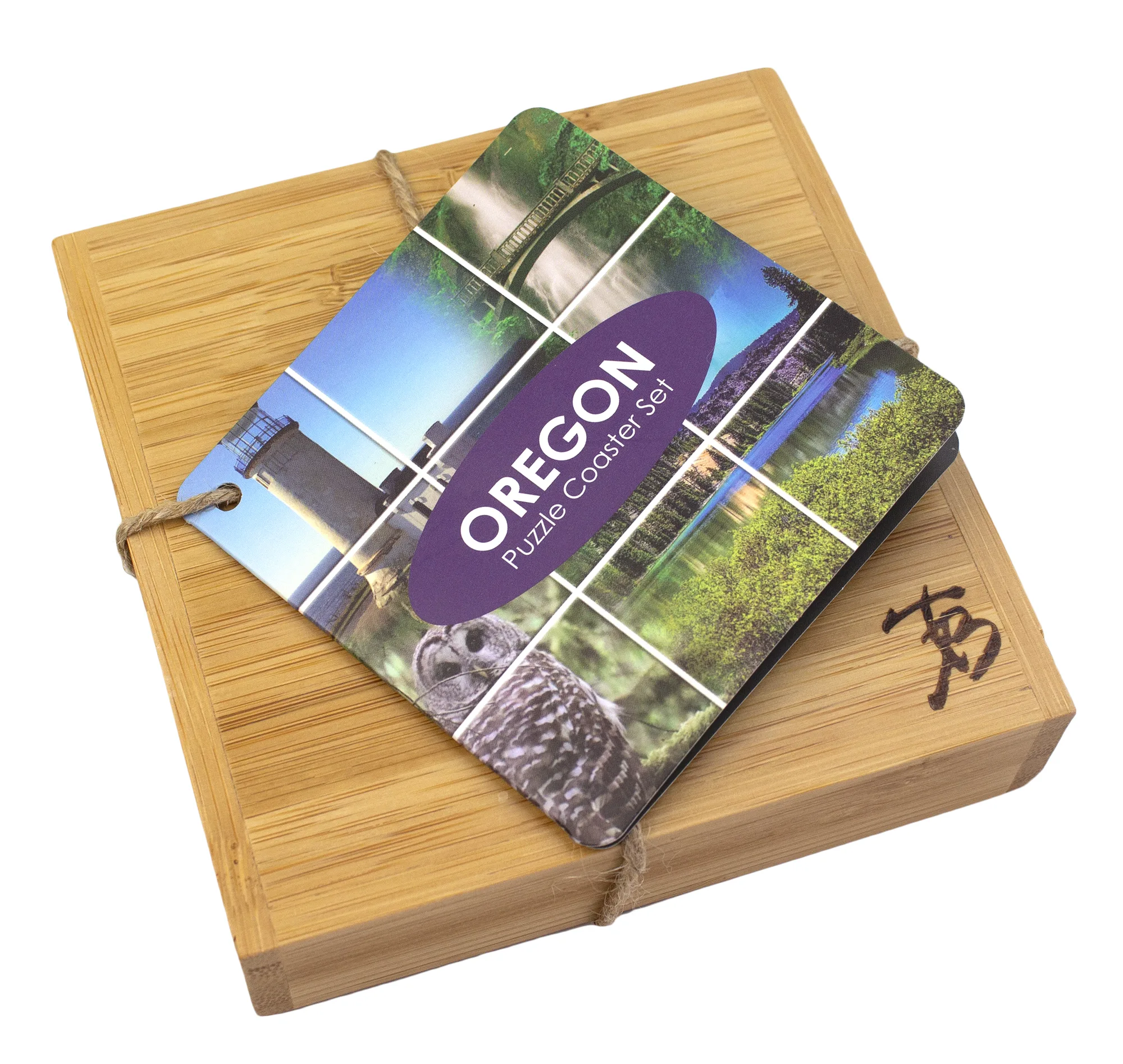 Oregon Puzzle Coaster Set view 4