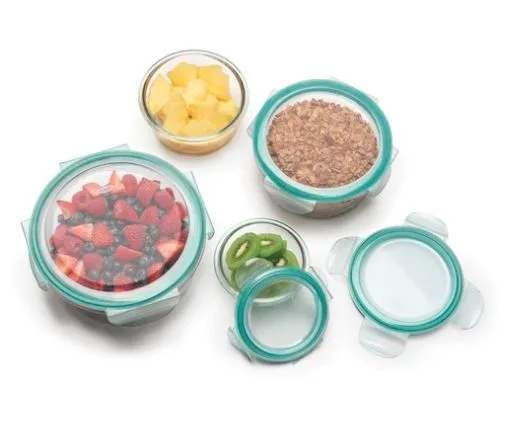 OXO Good Grips 8pc SNAP Glass Round Container Set