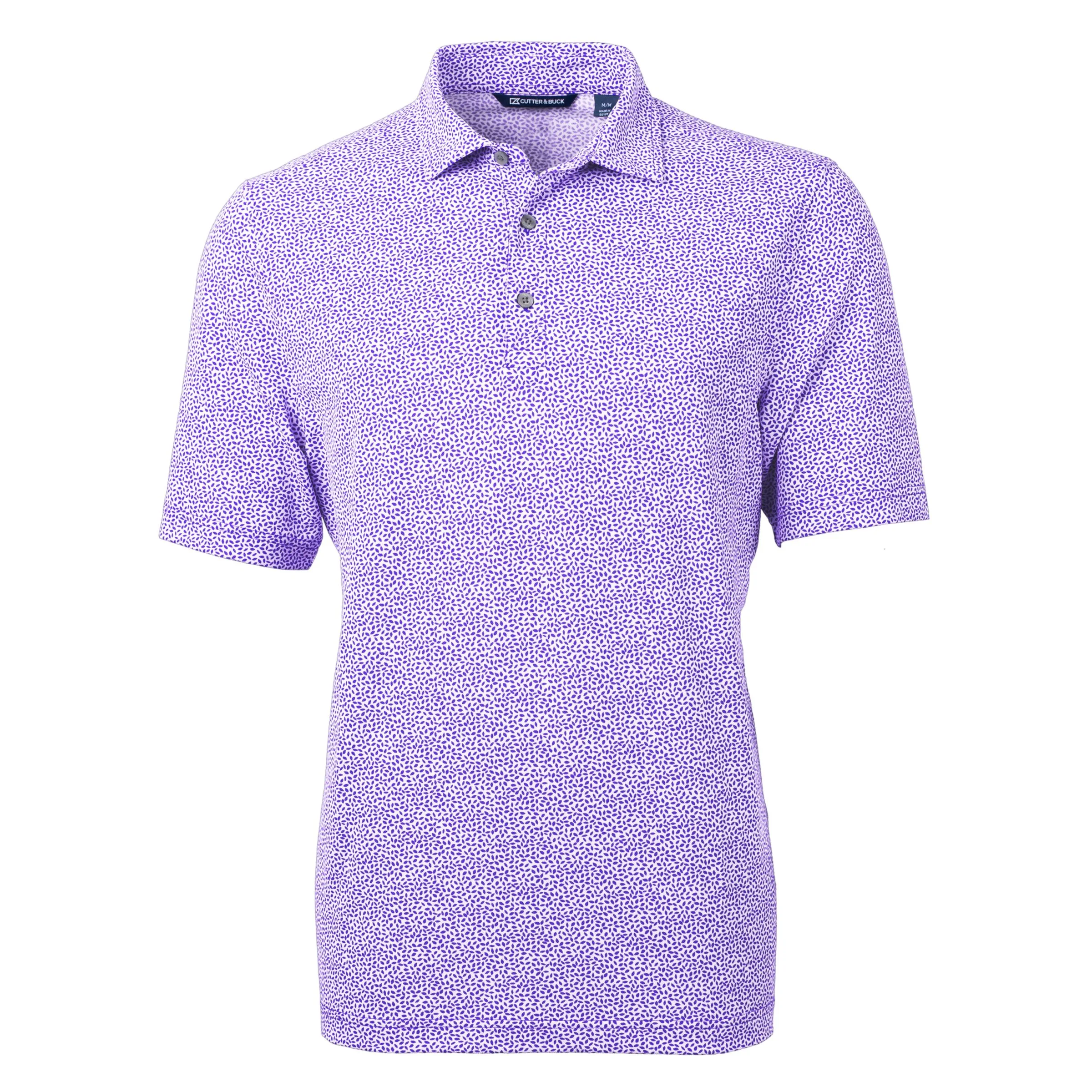 Cutter & Buck Virtue Eco Pique Botanical Print Recycled Mens Polo view 2