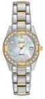 Citizen® Ladies' Regent Diamond Collection Eco-Drive® Two-Tone Watch w/MOP Dial