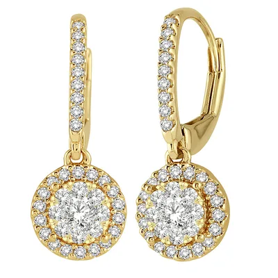 Jilco Inc Diamond Cluster Earrings - Yellow Gold