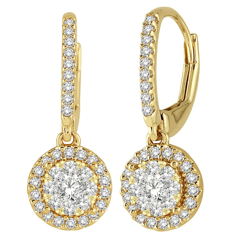 Jilco Inc Diamond Cluster Earrings - Yellow Gold