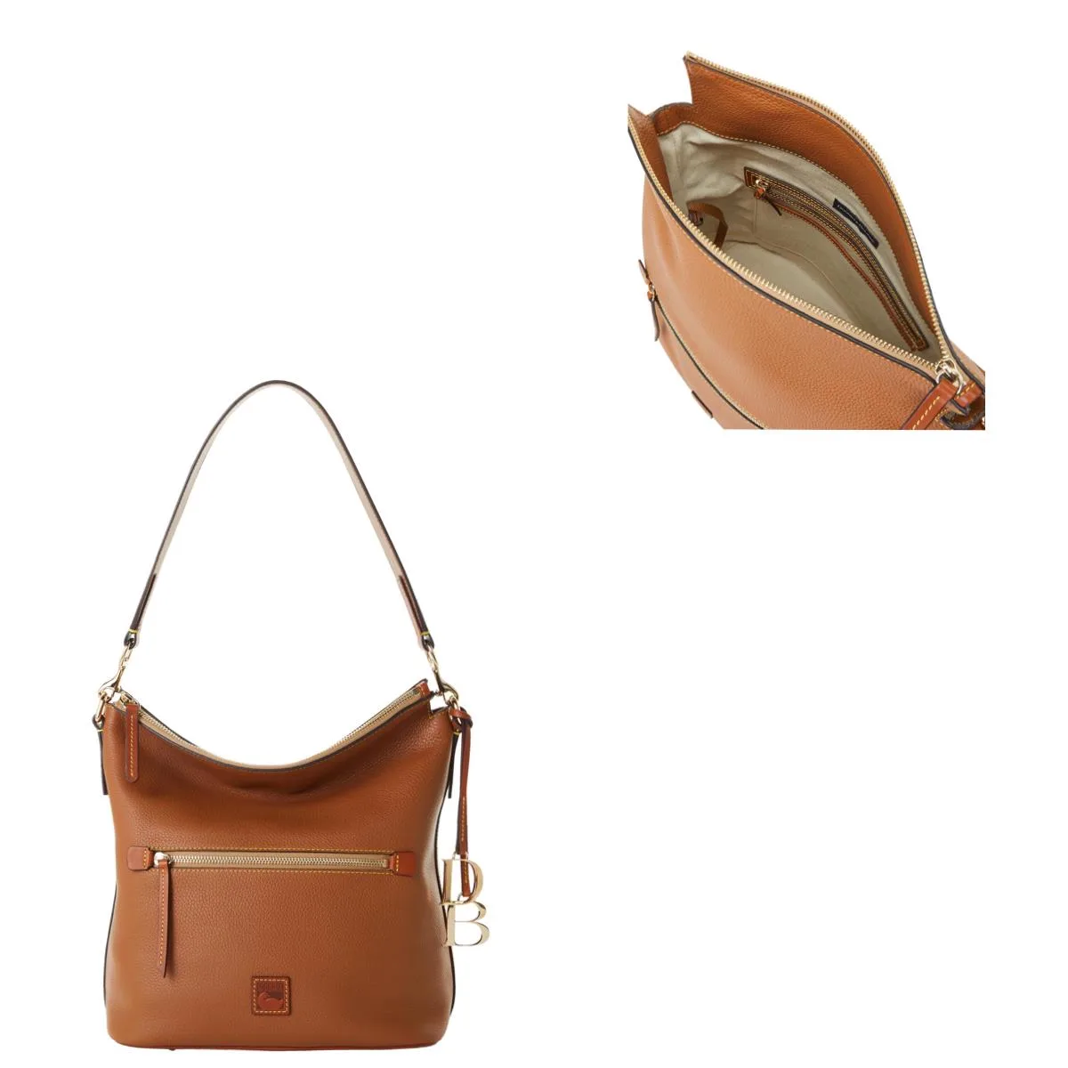 Dooney & Bourke Caramel Pebble Grain Large Sac