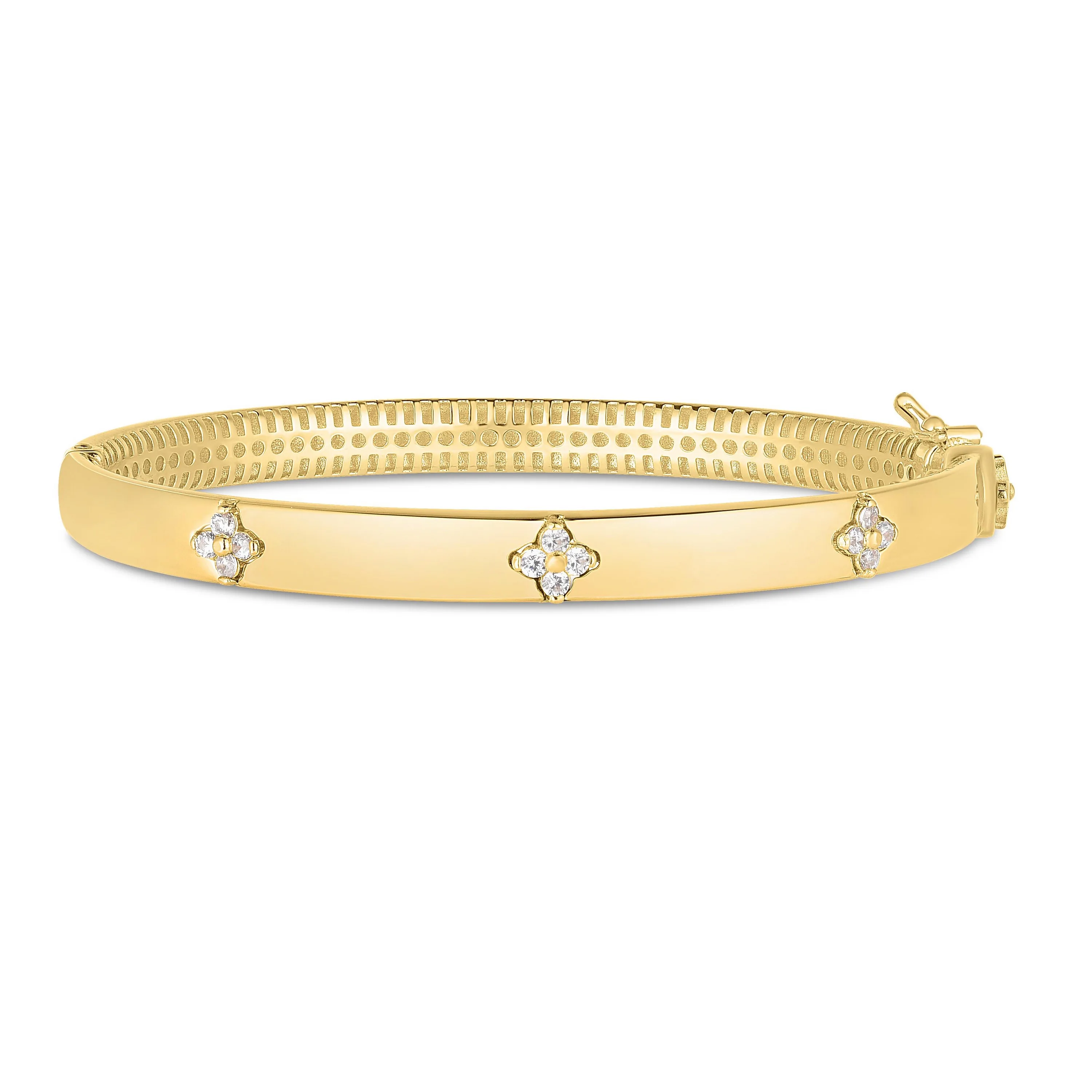 Jilco Inc Diamond And Yellow Gold Bangle Bracelet
