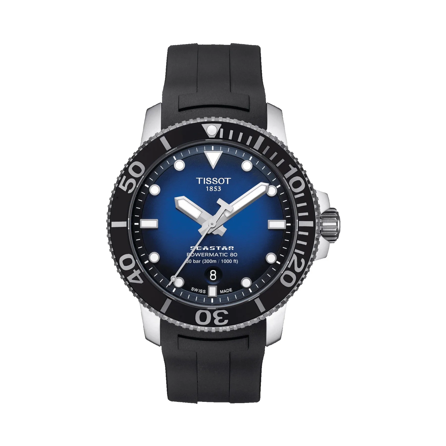 Tissot Seastar 1000 Black Rubber Strap Watch
