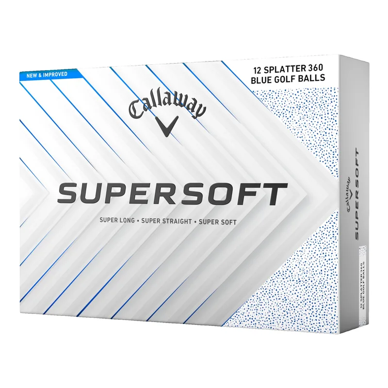 Callaway Supersoft Splatter 360 Golf Balls - Blue Splatter