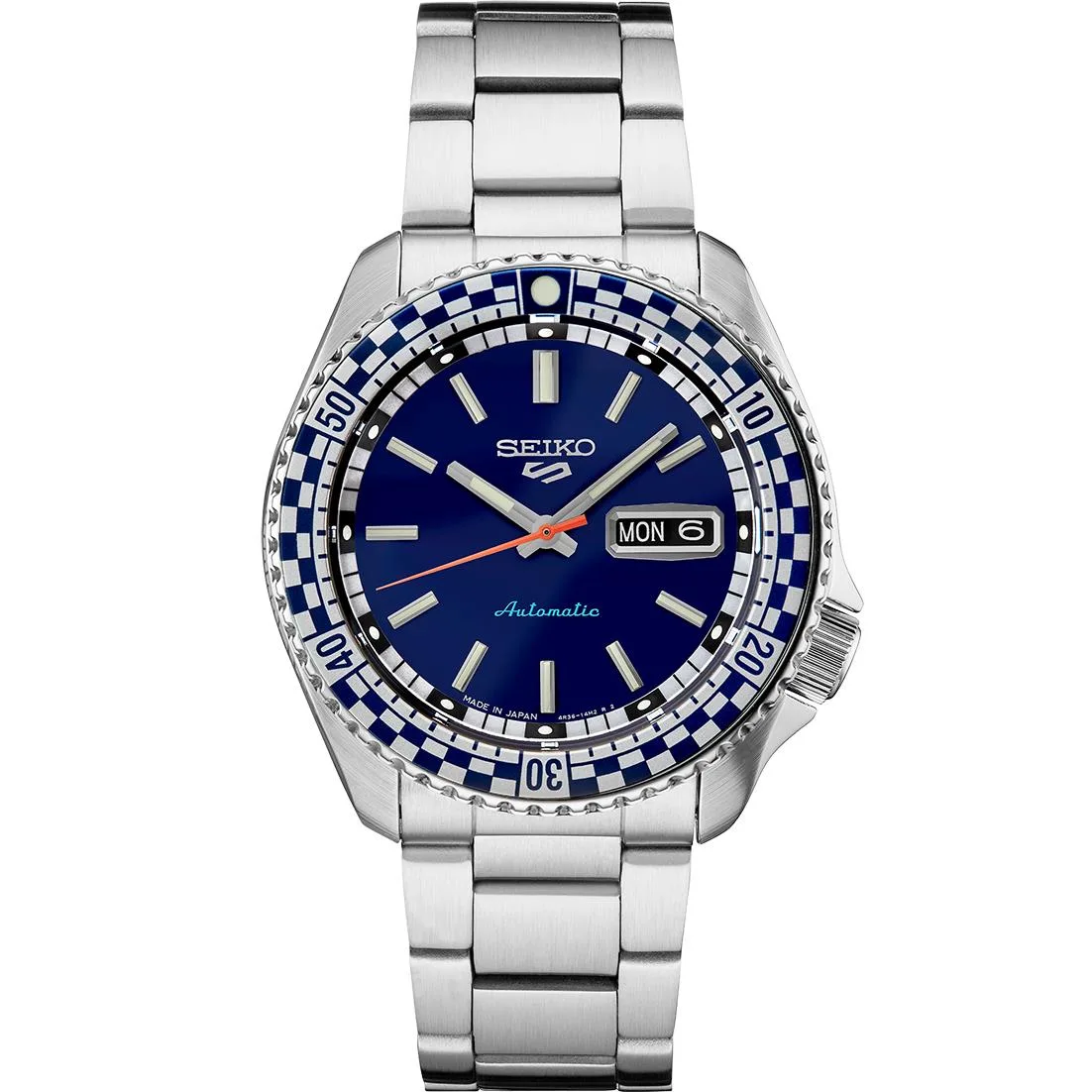 Seiko Watch 5 Sports Ss Automatic Blue Dial Se