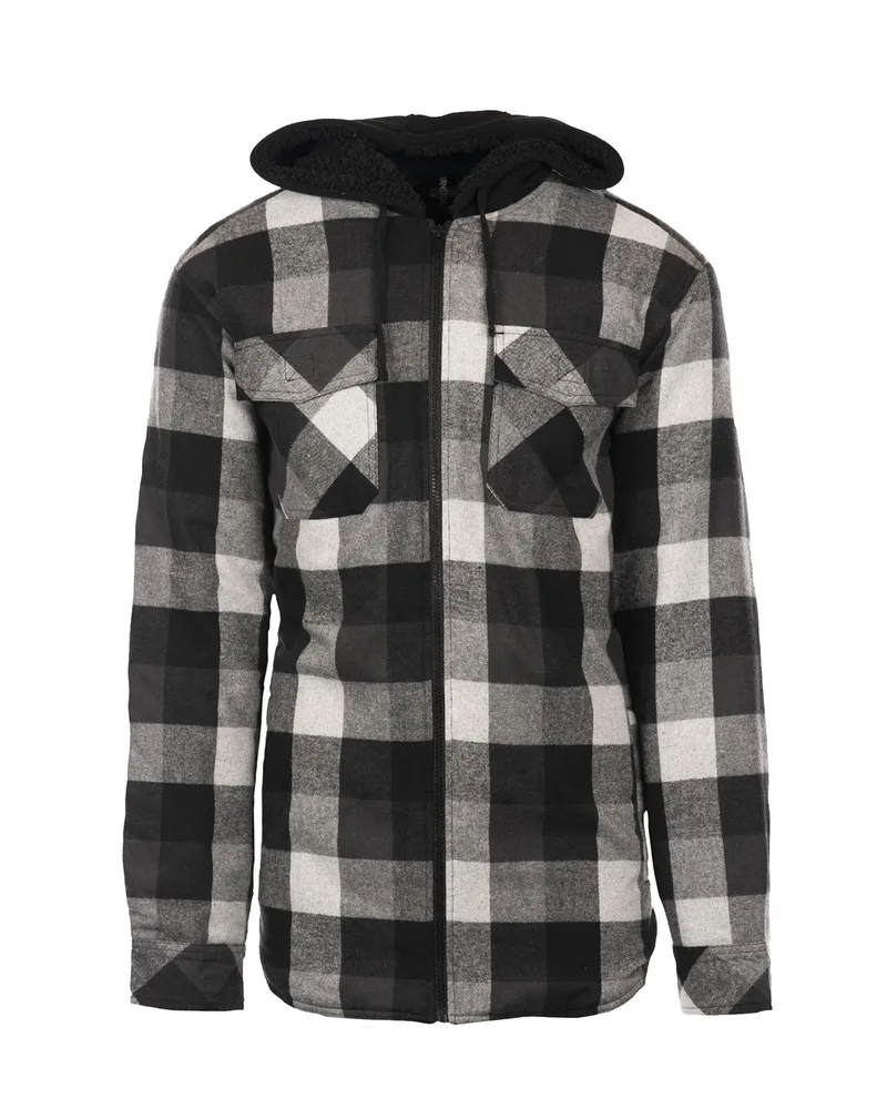 Burnside Men's Hooded Flannel Jacket