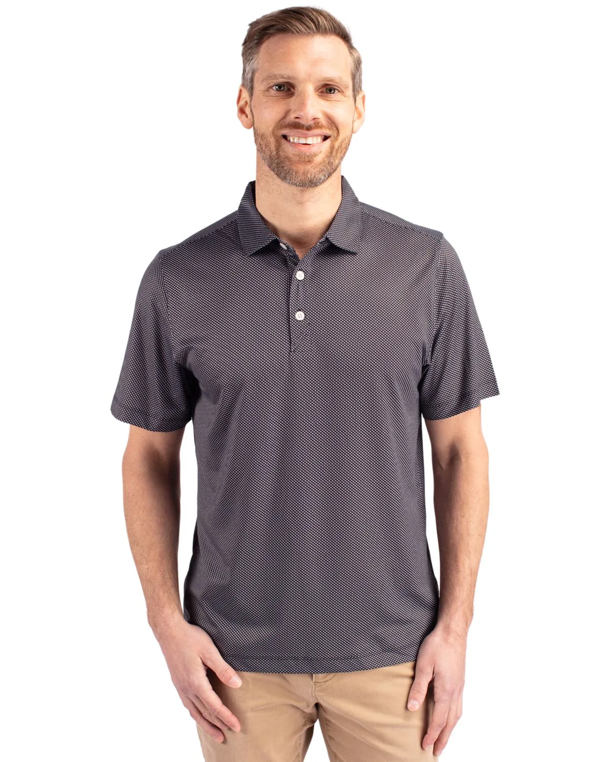 Cutter & Buck Pike Eco Symmetry Print Stretch Recycled Mens Big & Tall Polo