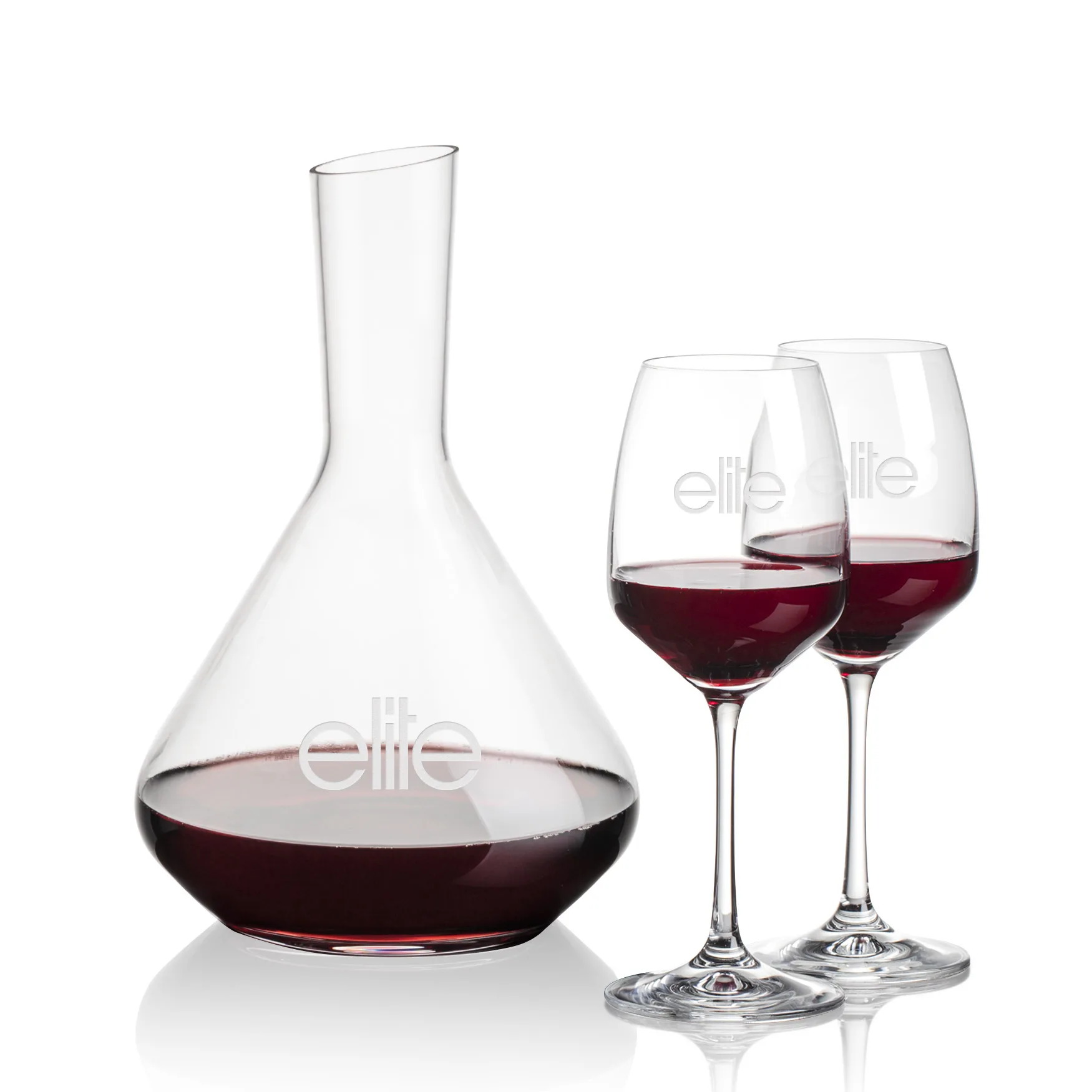 Stemmed Set, Oldham Wine Set, Carafe & 2 Wine