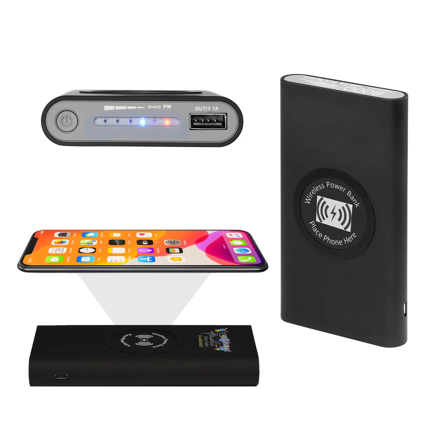 Wireless Power Bank 8000 view 2
