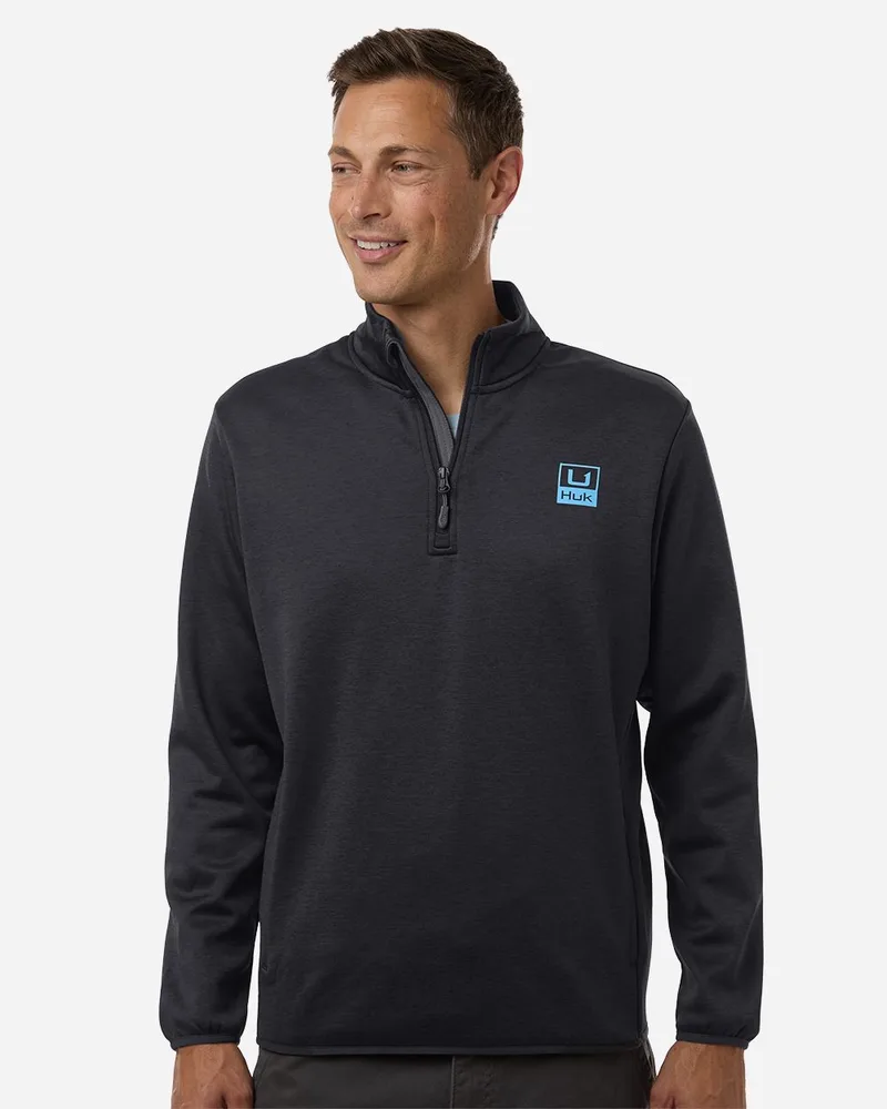 HUK® Men's Coldfront+ Quarter-Zip Pullover Sweatshirt view 2