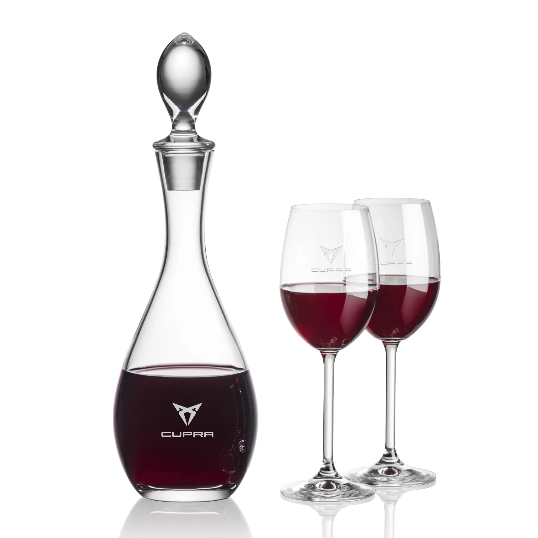 Decanter Stemmed Set, Stemmed Naples Wine Set, Decanter & 2 Wine