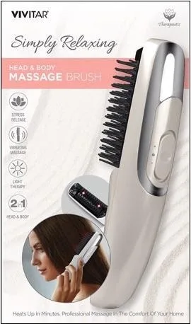 Vivitar® Lavender Head & Body Therapeutic Massage Brush