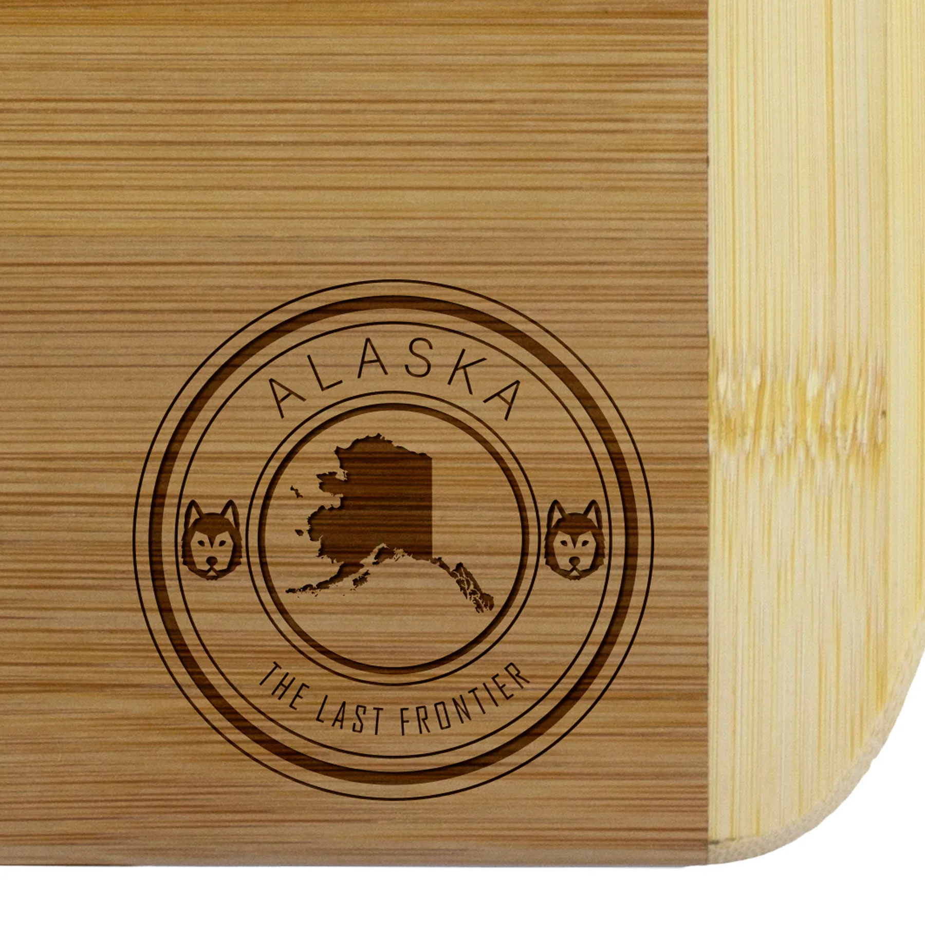 Alaska State Stamp 2-Tone 11" Cutting Board view 2