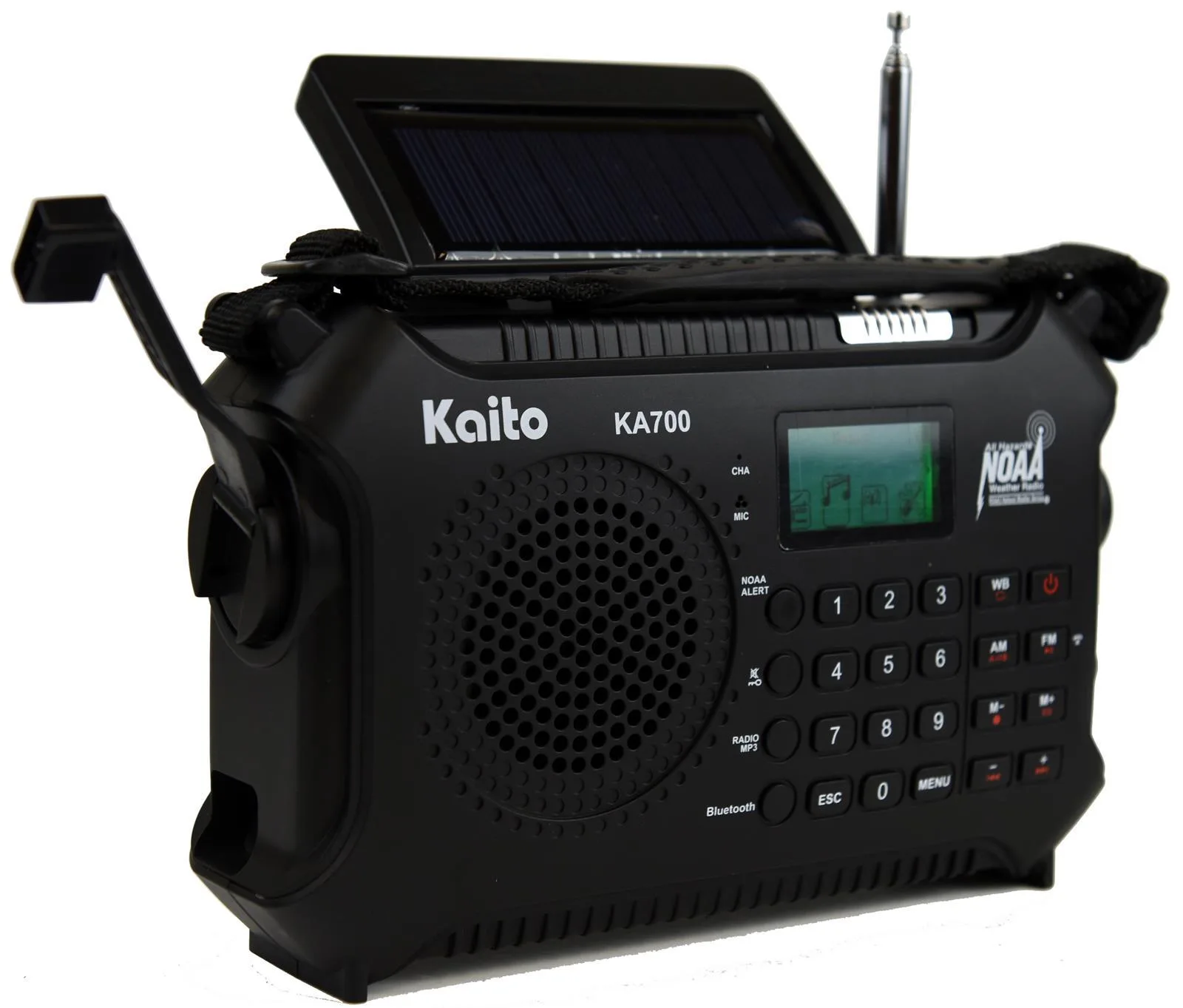 Kaito Emergency Radios & Wireless Mics Voyager Xl Digital Solar/Crank, Am/Fm/Wb/Sw, Noaa Alert Radio