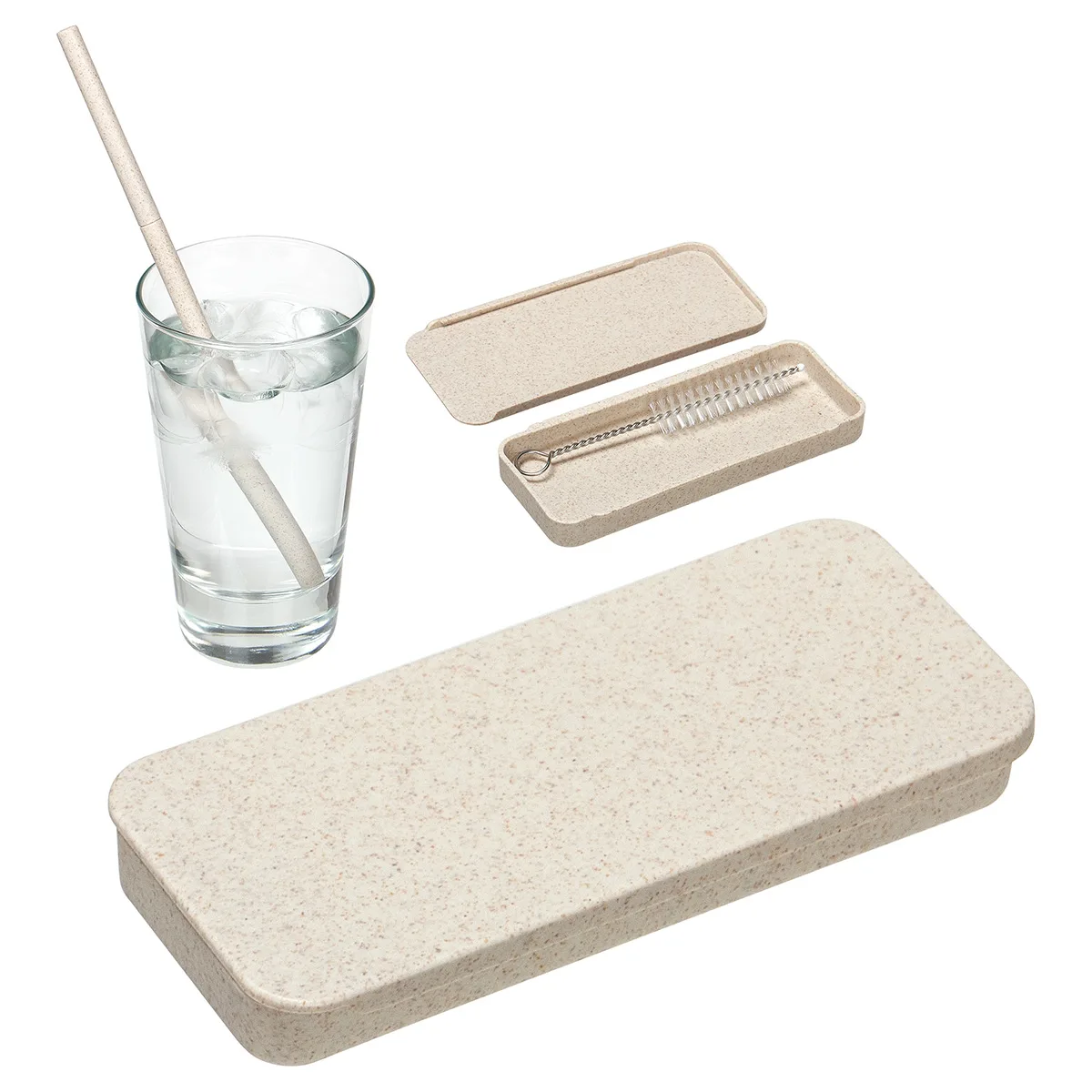 Eco Wheat Straw Kit With Cleaning Brush view 2