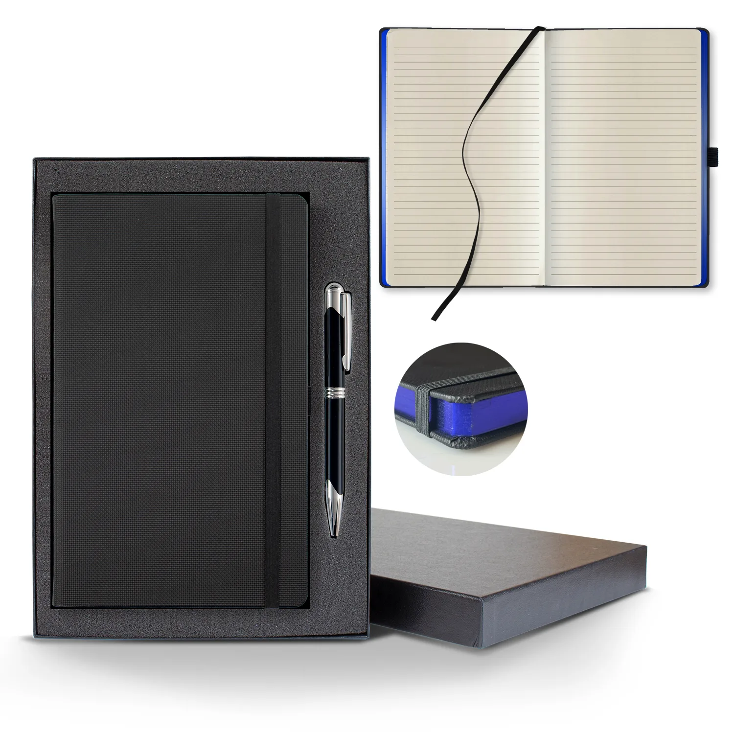 Castelli All Metal Medio Lined Ivory Page Journal Gift Set view 2
