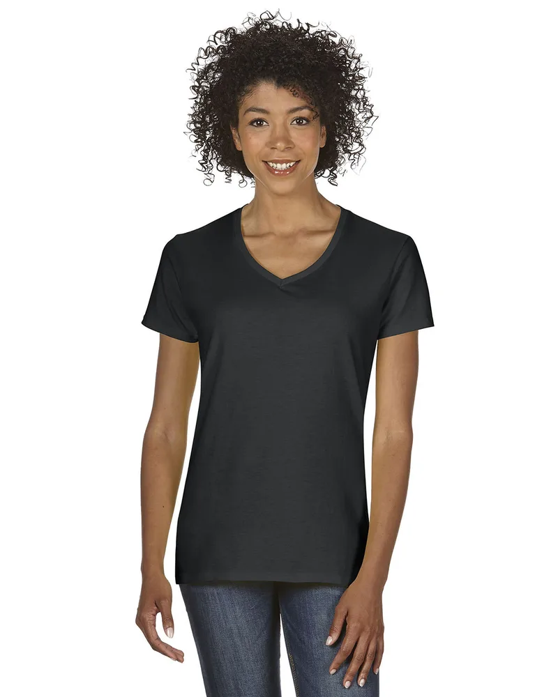 Gildan Ladies' Heavy Cotton™ V-Neck T-Shirt view 2