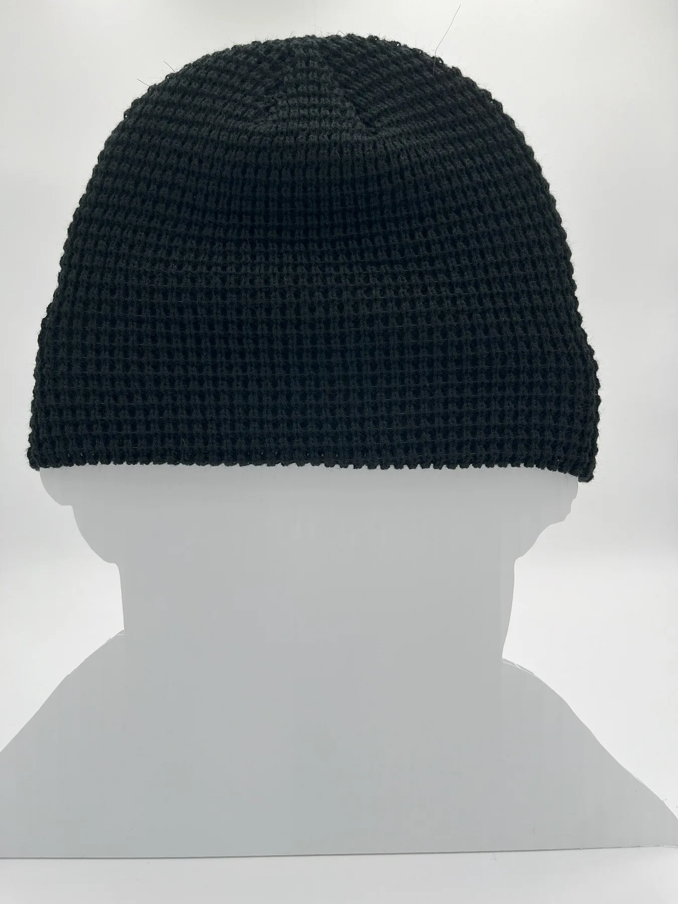 Knitted Waffle Beanie Short Style includes Woven Label