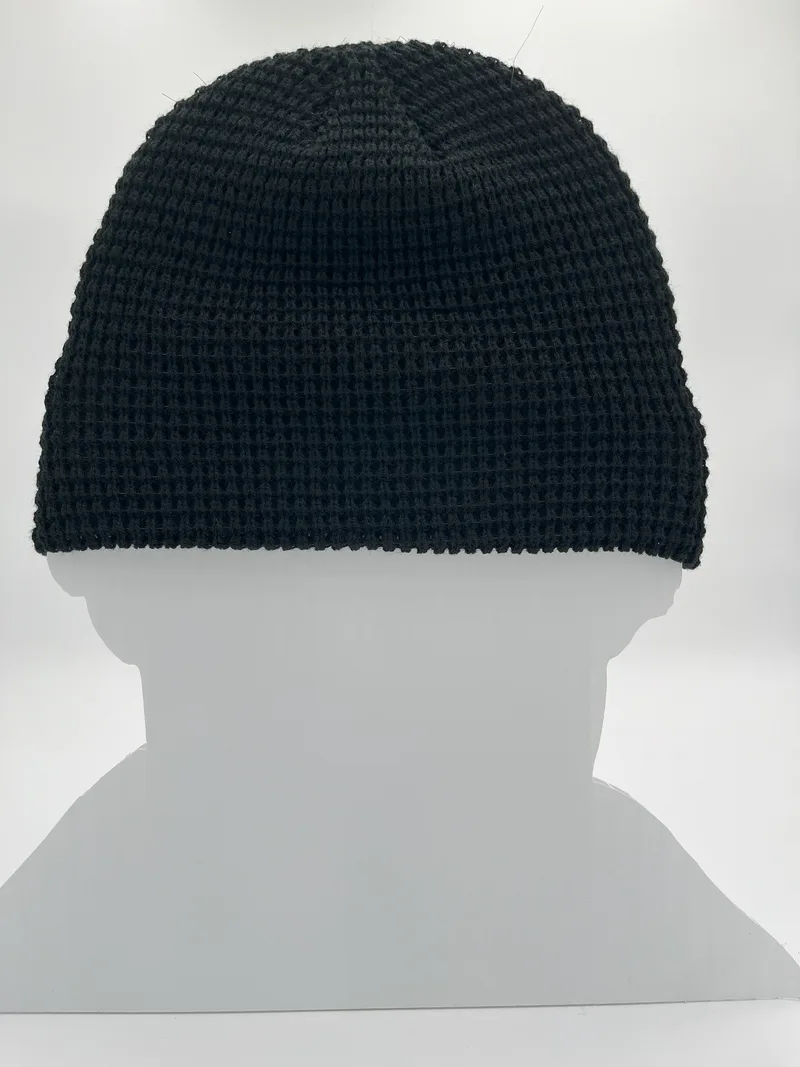 Knitted Waffle Beanie Short Style includes Woven Label