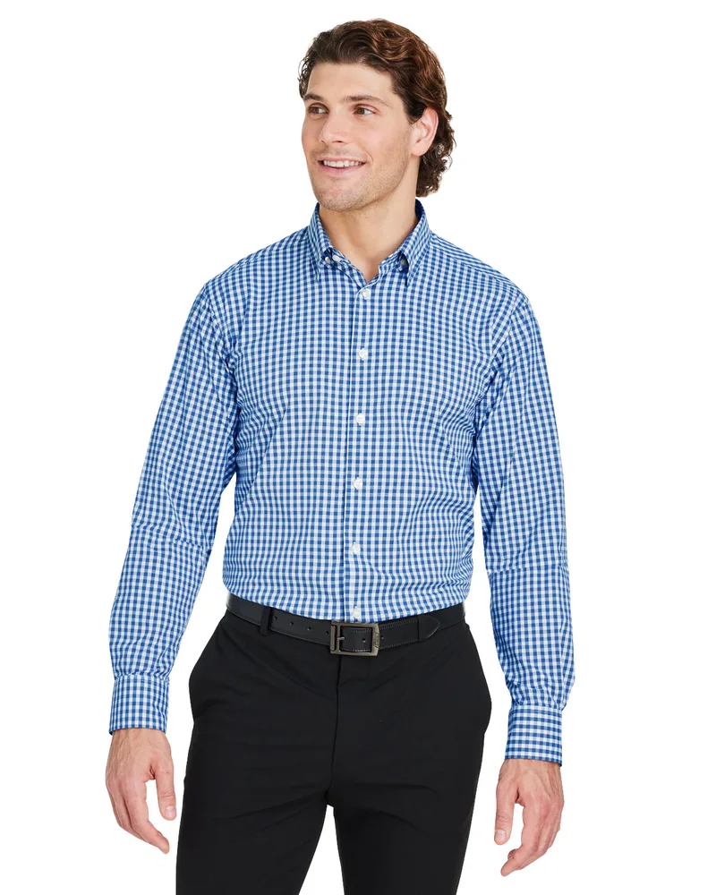 Devon and Jones® Men's CrownLux Performance® Gingham Dress Shirt
