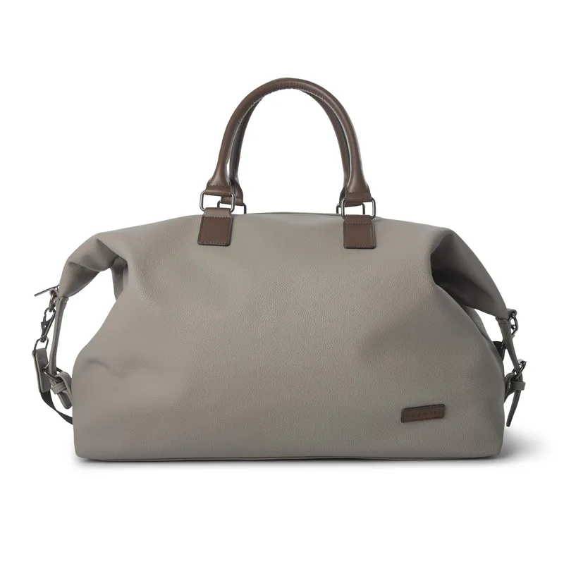 Bugatti Contrast Duffle Bag-Vegan Leather-Gray