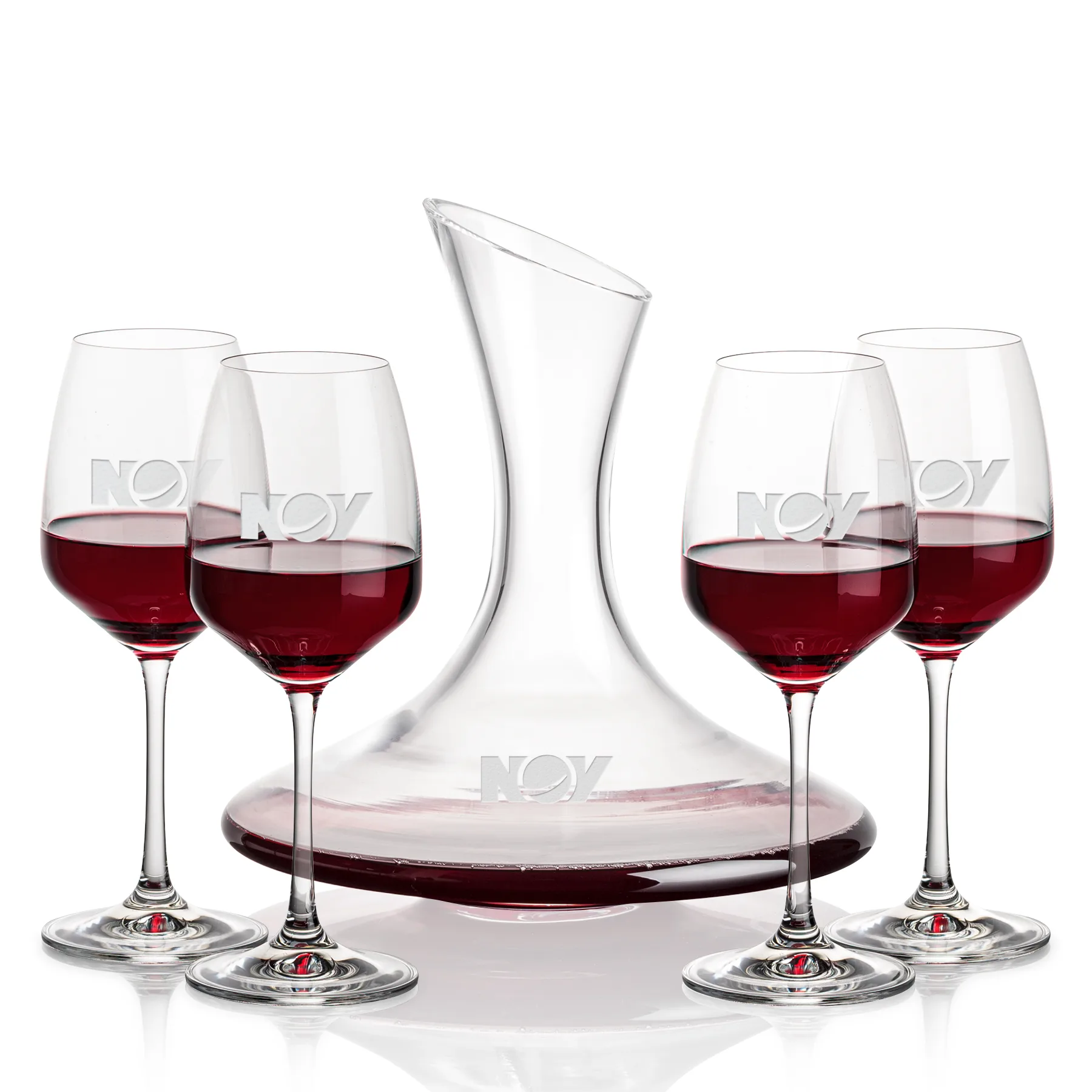 Stemmed Set, Oldham Wine Set, Carafe & 4 Wine