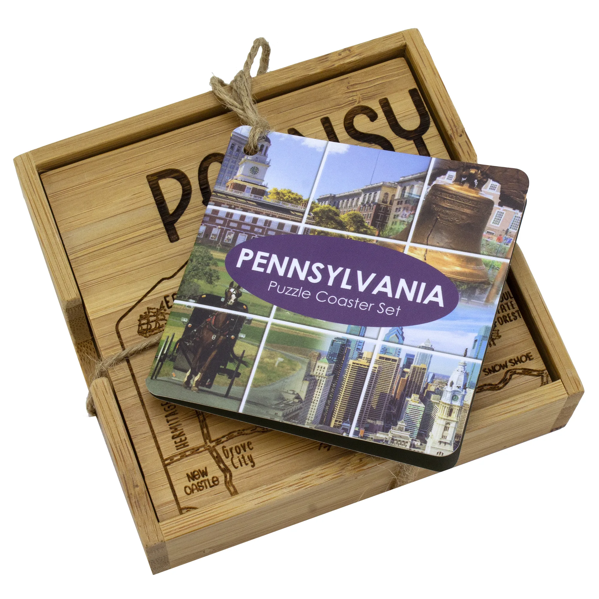 Pennsylvania Puzzle Coaster Set view 3
