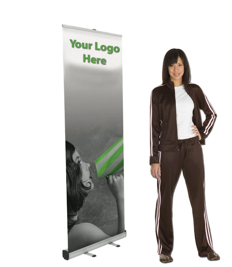 Custom Retractable Banner Display w/Aluminum Stand