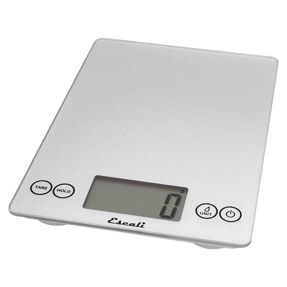 KitchenSupply Escali - Arti Glass Digital Scale, Shiny Silver