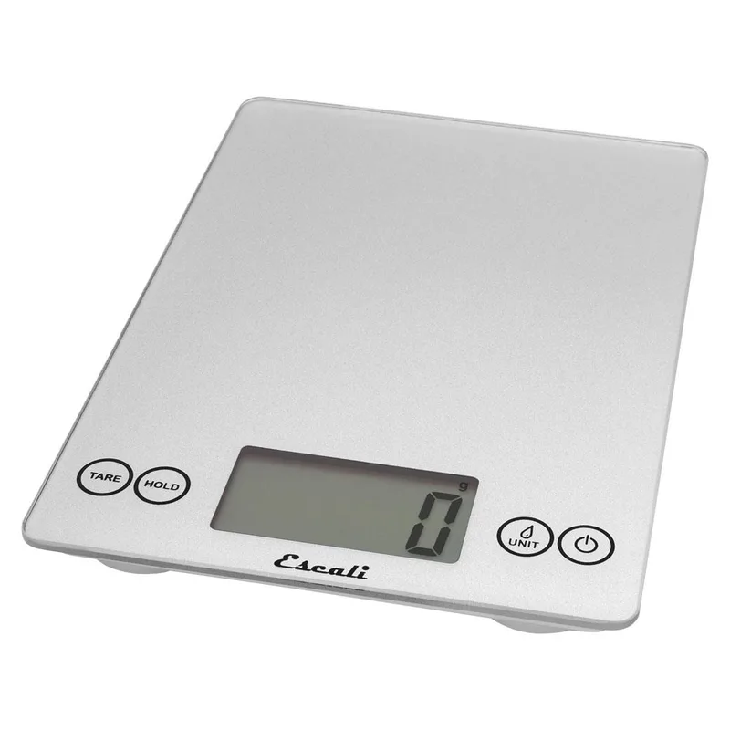 KitchenSupply Escali - Arti Glass Digital Scale, Shiny Silver