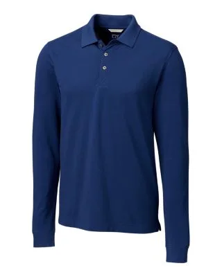 Cutter & Buck Advantage Tri-Blend Pique Mens Long Sleeve Polo view 5