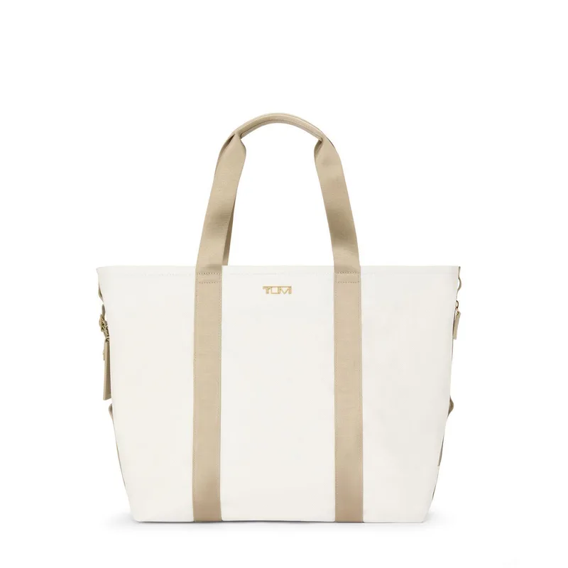 Tumi Alpha Bravo Essential Medium East West Tote Bag - Off White/Tan