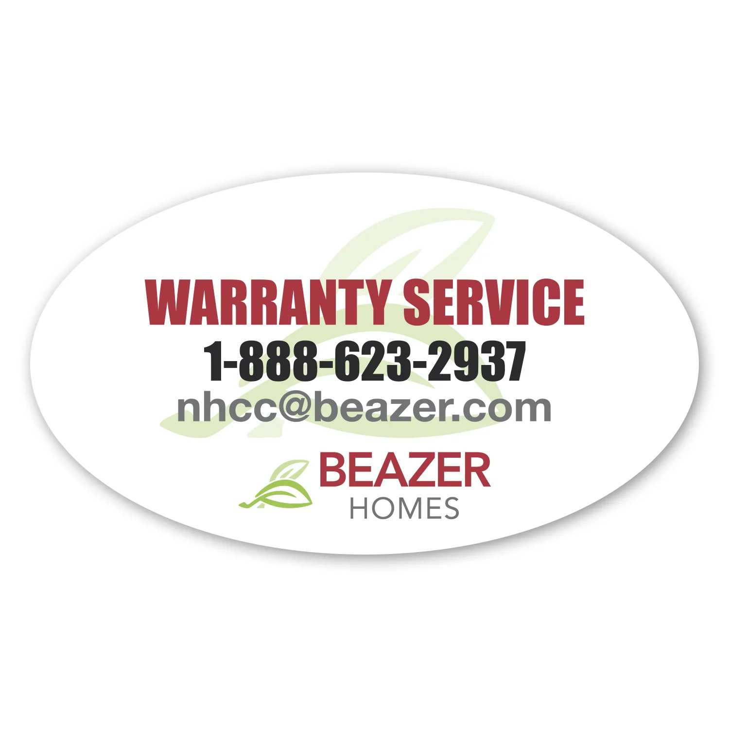 2 X 3.5" Oval Removable Label
