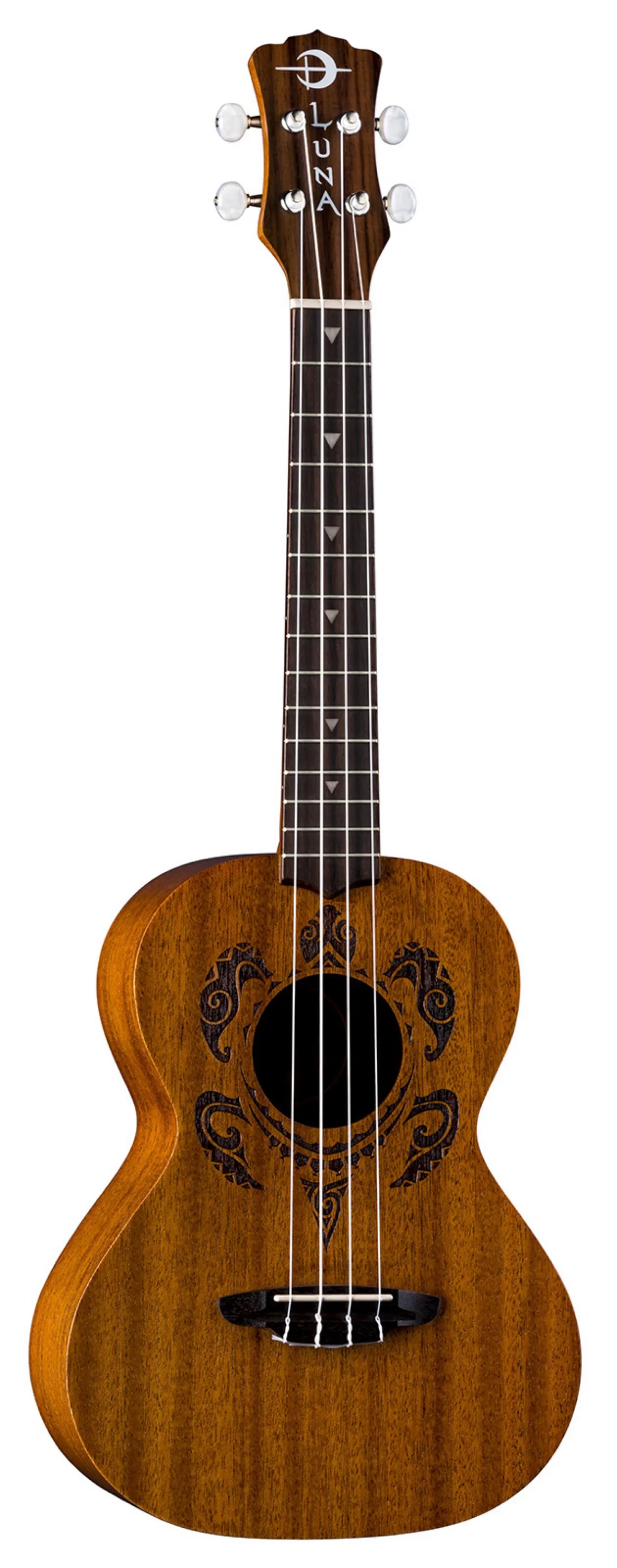 Luna Honu Tribal Turtle Tenor Ukulele w/Gigbag