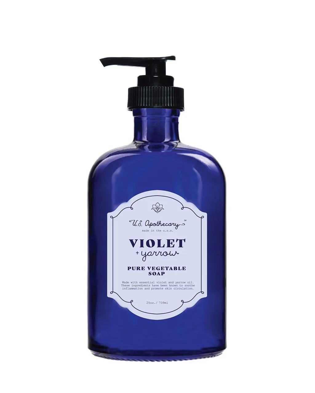 K.Hall Studio U.S. Apothecary Hand Soap - Violet/Yarrow 12Oz
