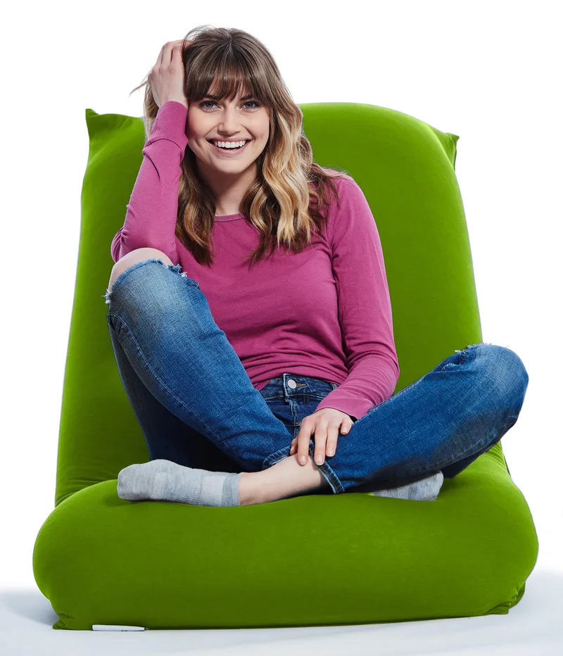 Yogibo Short Mid-Sized Celtic Green Bean Bag Recliner & Bed