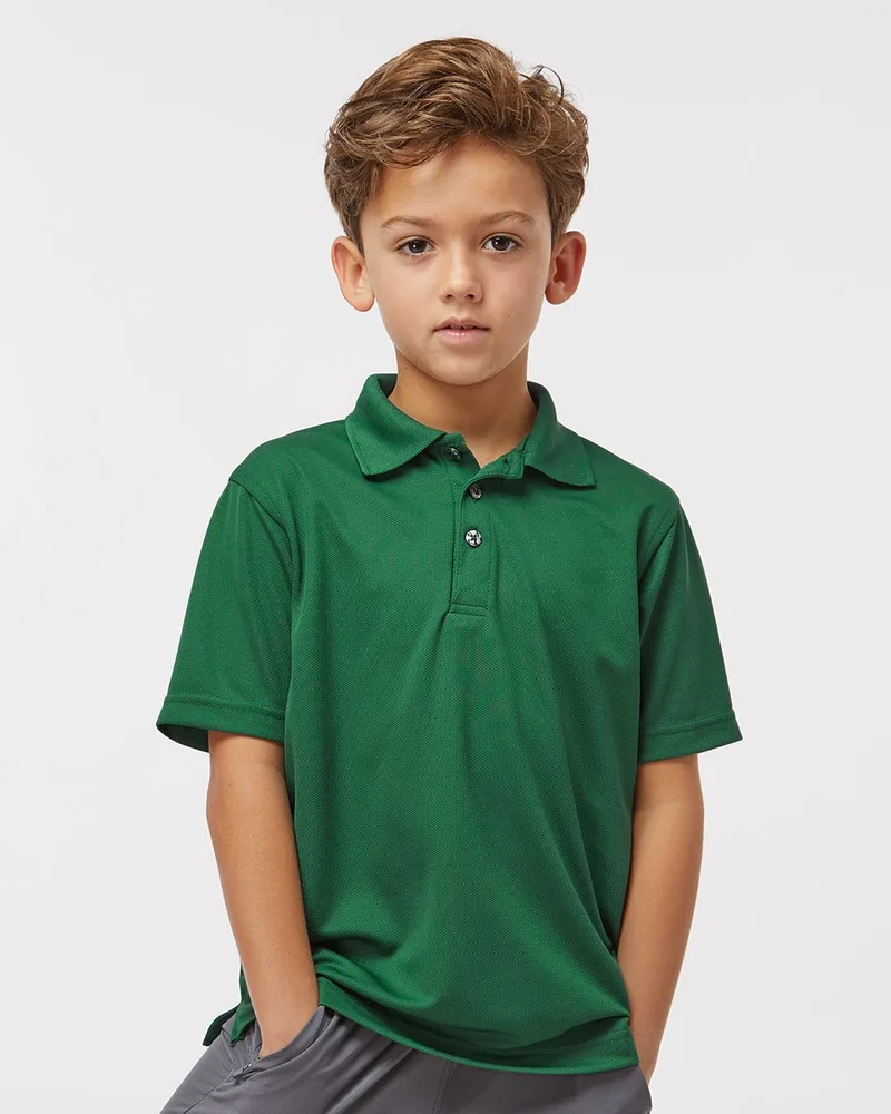 Paragon® Youth Saratoga Performance Mini Mesh Polo Shirt view 2